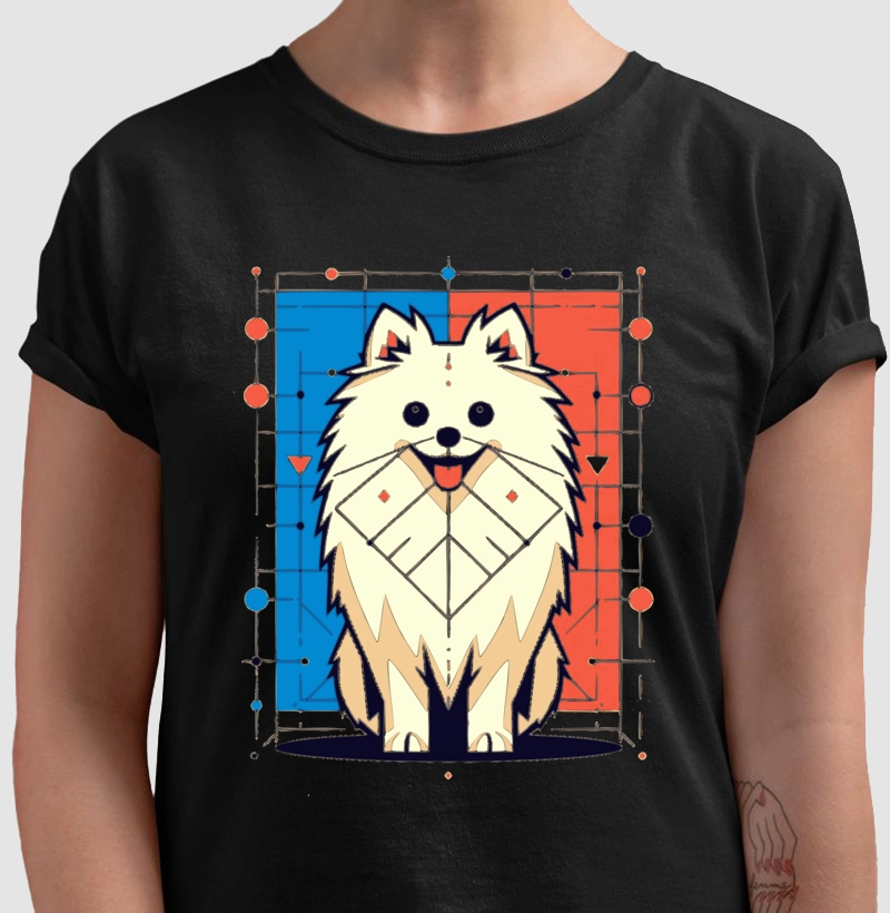 Camiseta Spitz Alemão arte poster 10.0!