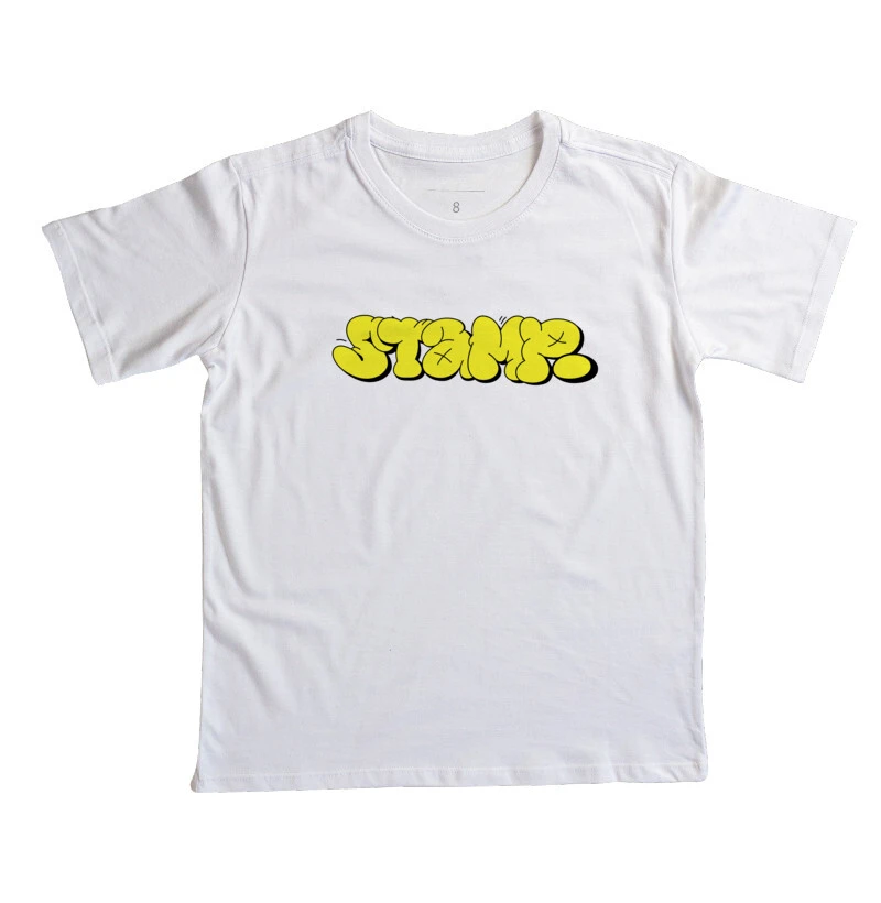 CAMISETA KIDS STAMP. YELLOW GRAFFITTI