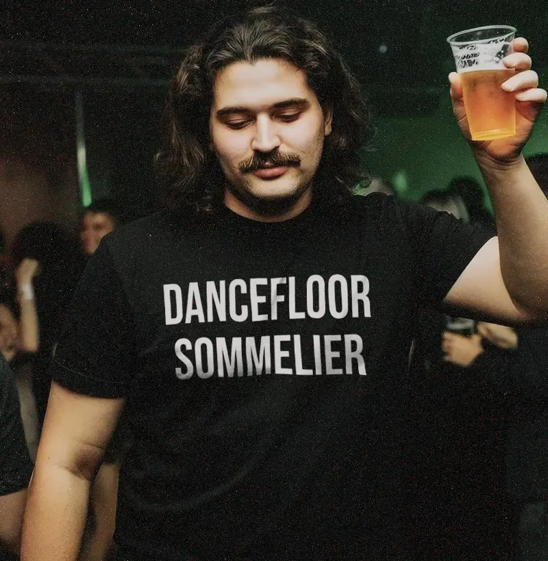 dancefloor sommelier | camiseta de algodão pima premium