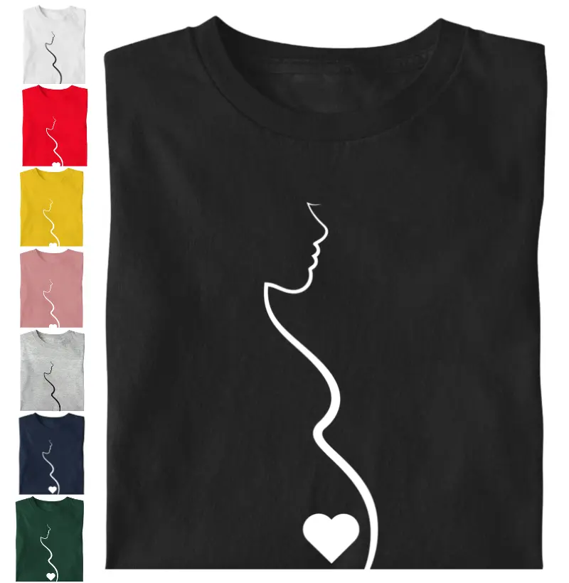 Silhueta gestante - para celebrar esse momento lindo da mulher!  | Camisetas Falam