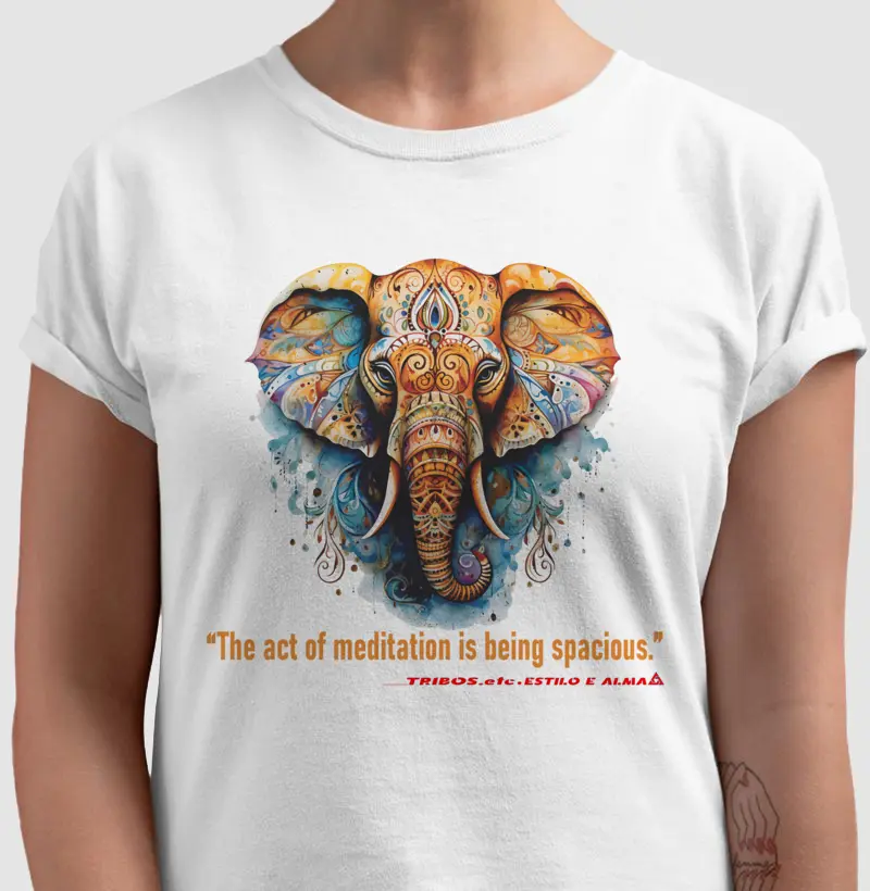 CAMISETA RESERVA.INK MASCULINA E FEMININA TRIBOS.etc YOGA THE ACT OF
