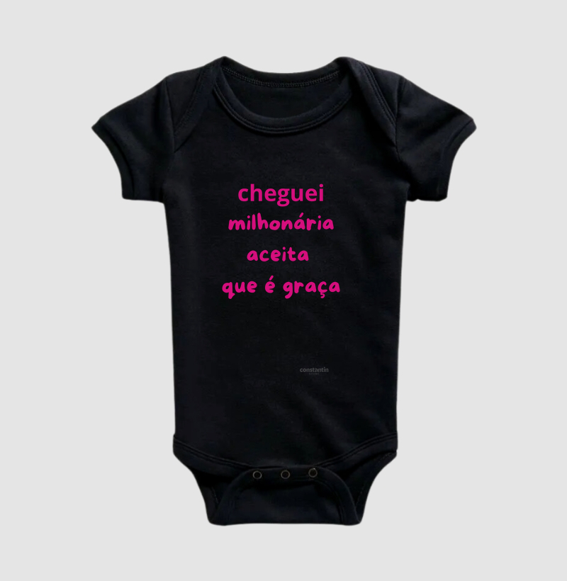 cheguei - Body Infantil