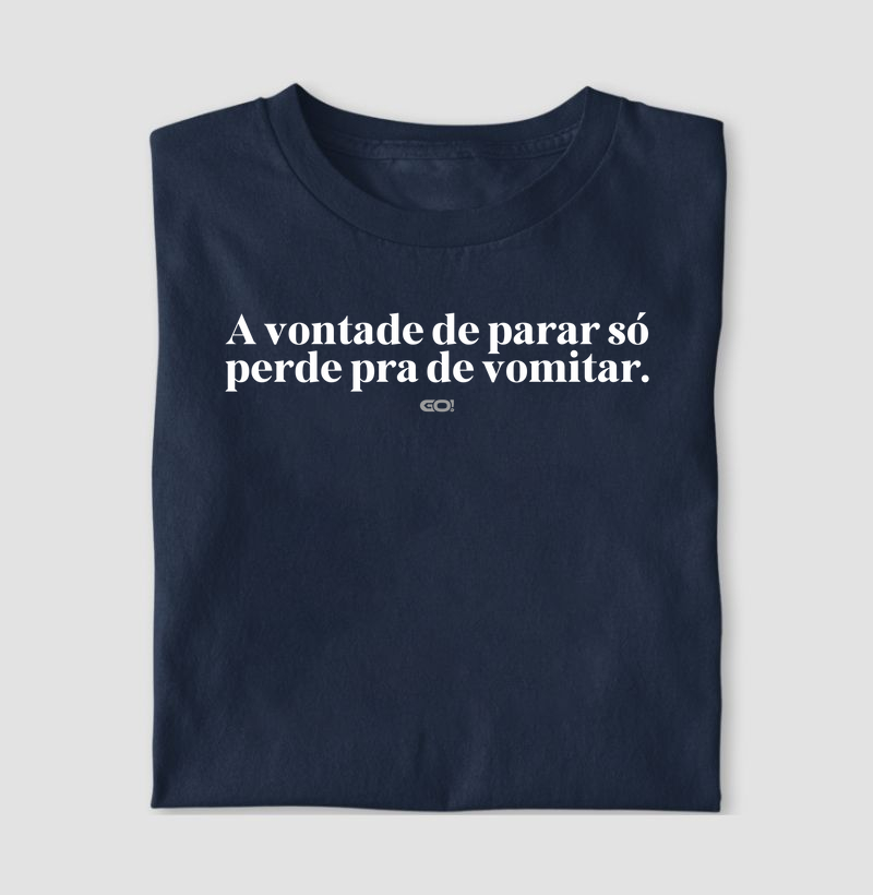 A vontade de parar só perde para de vomitar