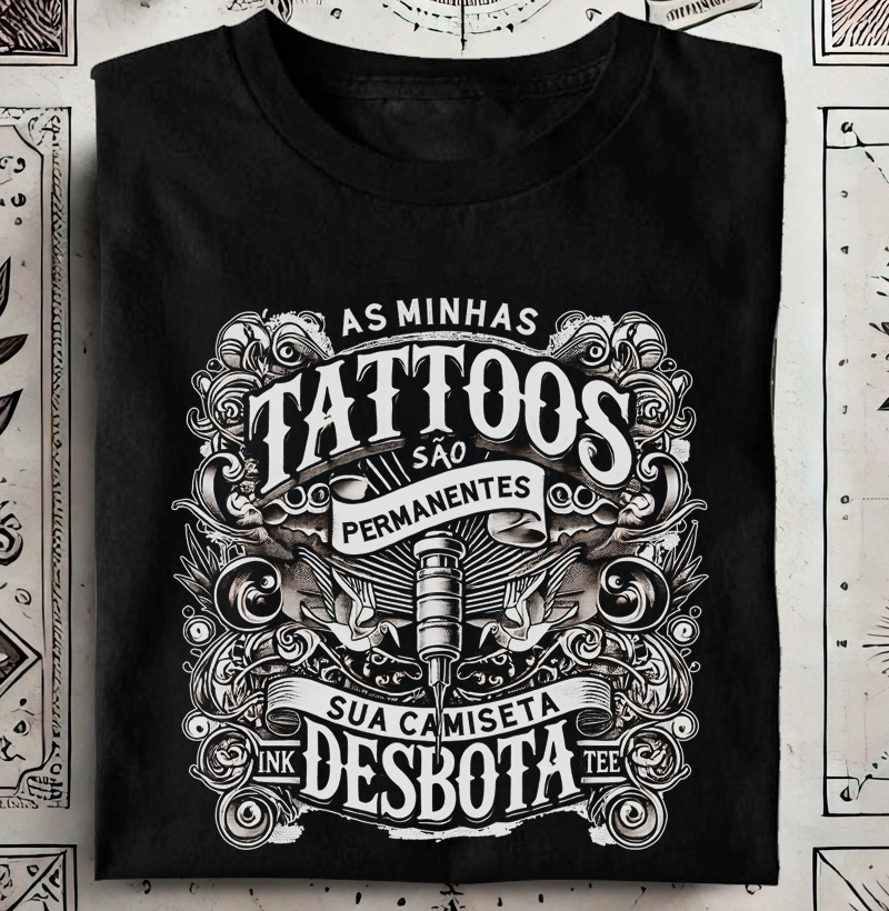 As minhas tattoos são permanentes Sua camiseta desbota