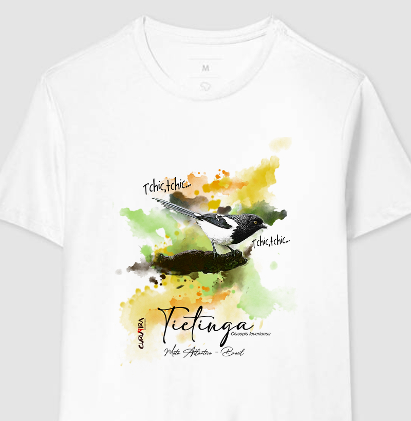 Camiseta Tietinga - pássaros da Mata Atlântica