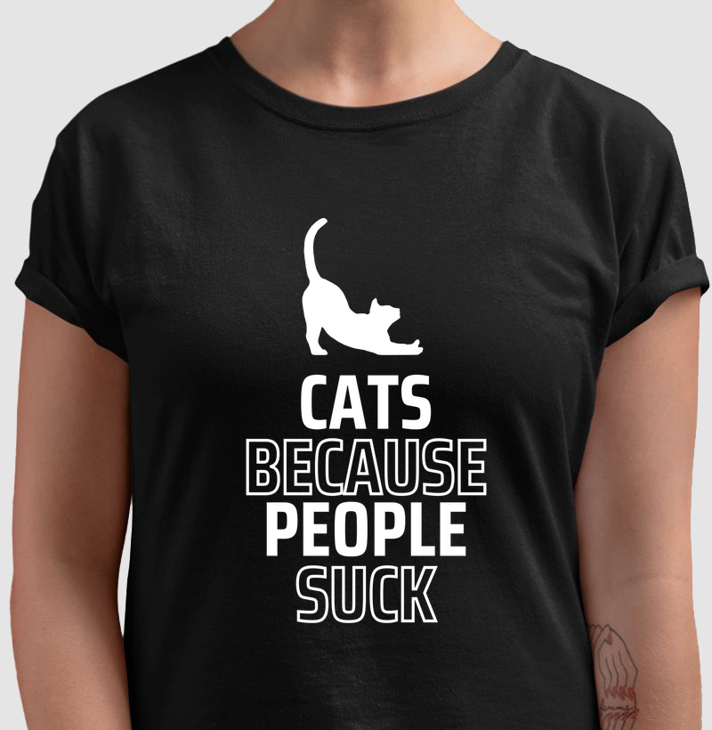 Camiseta Cats because people suck