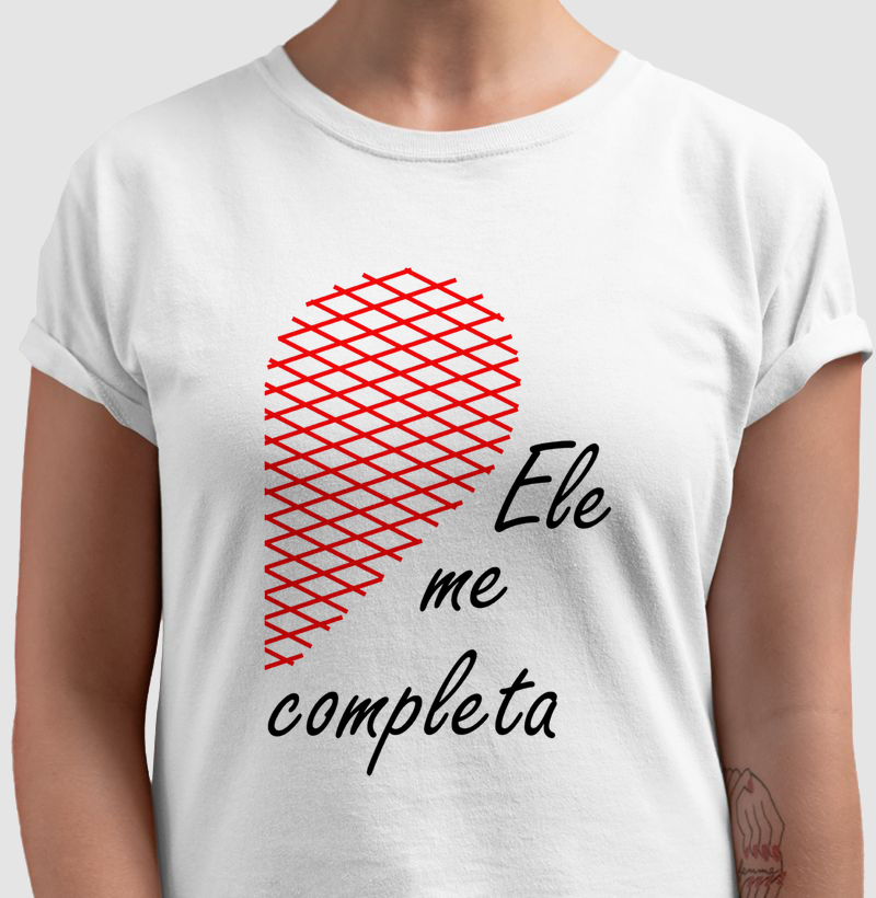 Ele Me Completa – Parte do Coração para Casal Apaixonado