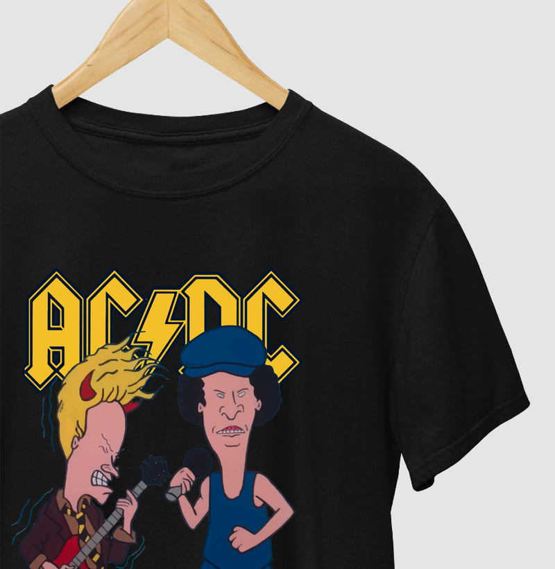 A137 - camiseta Beavis & Butt-Head como AC/DC
