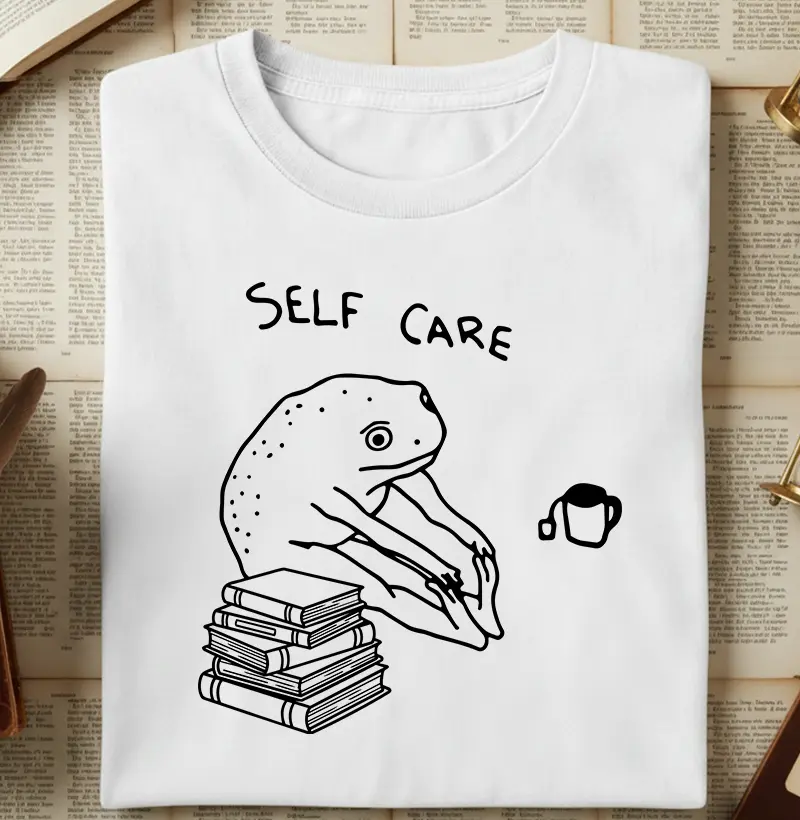 Self Care - Books and tea