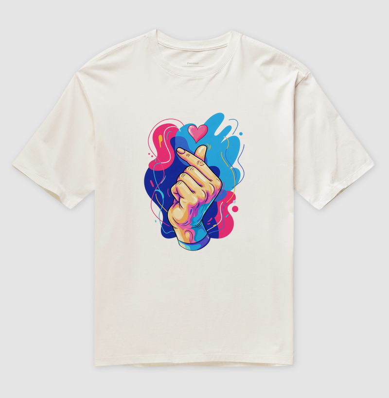 Camiseta Oversize Finger Love