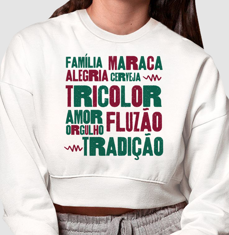 Moletom Cropped - Tradição Fluzão