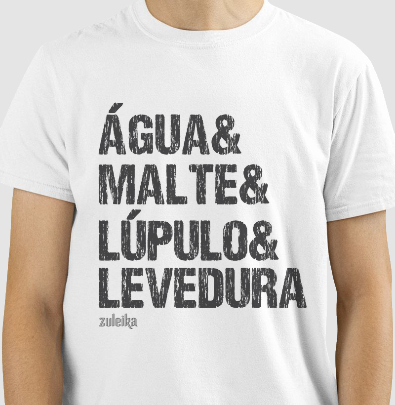 Água, Malte, Lúpulo e Levedura