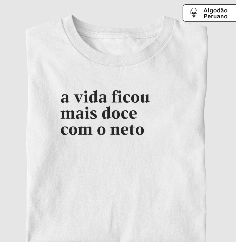 A vida ficou mais doce com o neto (Algodão Peruano)