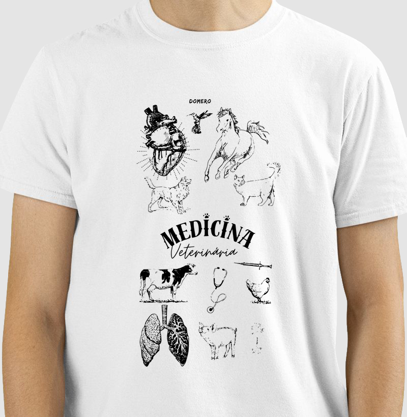 camiseta medicina veterinária