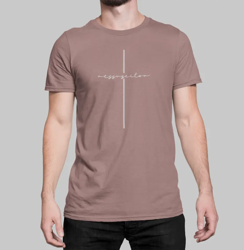 Camiseta Masculina - Ressuscitou - Código: N25D05