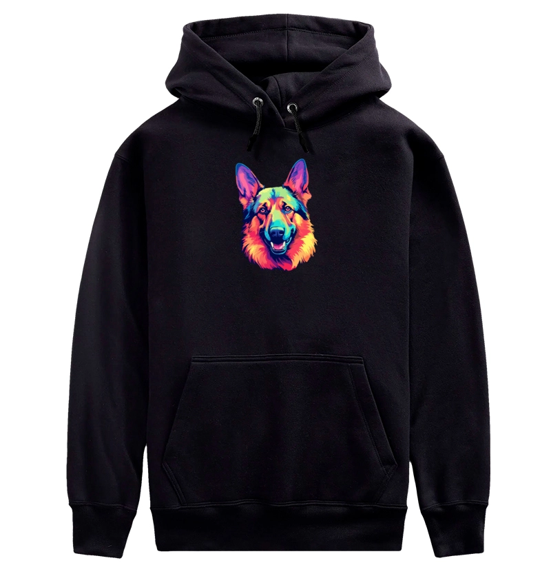 Pastor Alemão Aquarela II - Moletom Hoodie