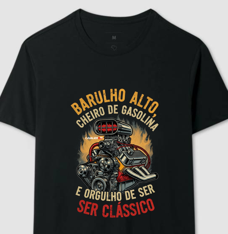 Barulho alto e cheiro de gasolina