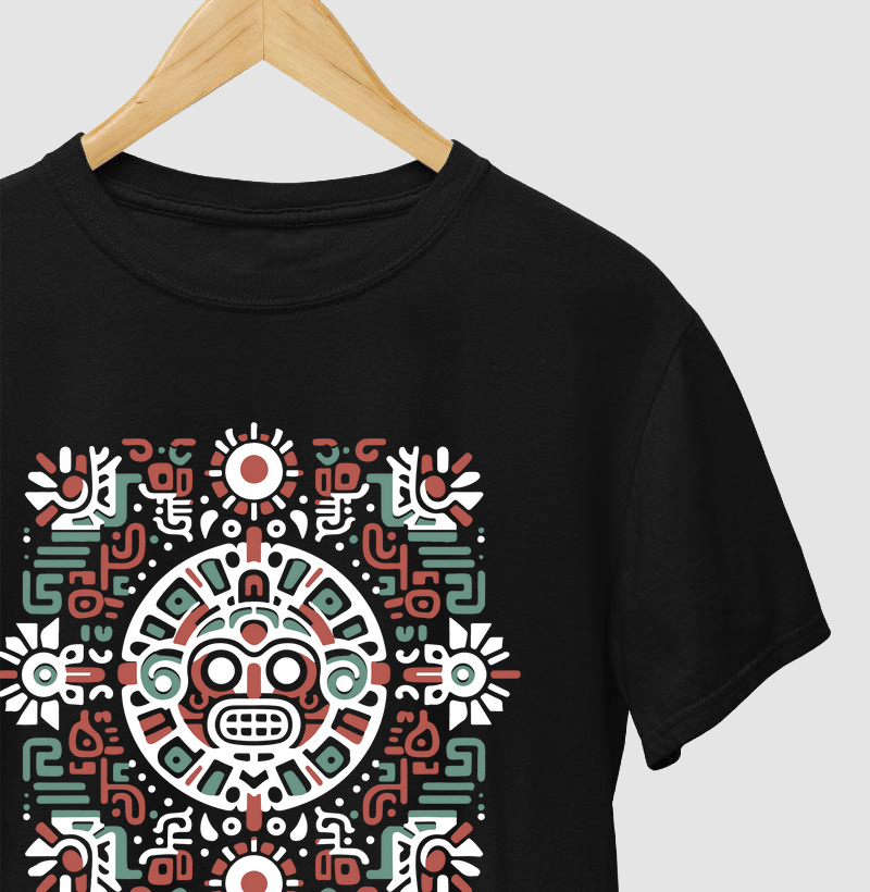 Nagual – A Face de Ixtlán (estampa colorida invertida)