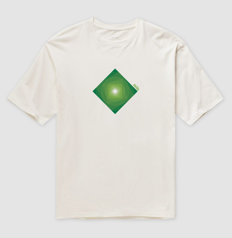 T-SHIRT OVERSIZED "INFINITA FANTASIA" / VERDE MINIMAL