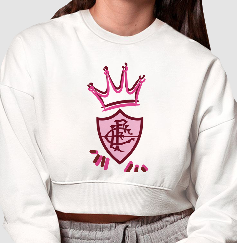 Moletom Cropped - Amor Tricolor (Pink)