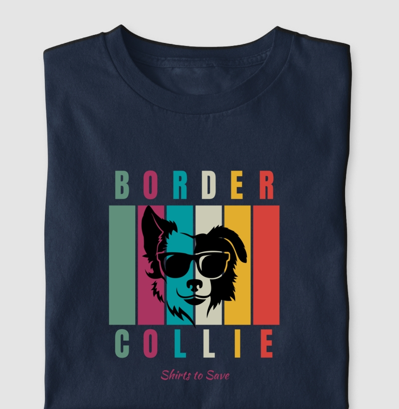 Camiseta Border Collie Letreiro