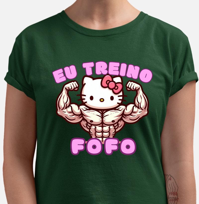 Camiseta Feminina -Eu Treino Fofo-