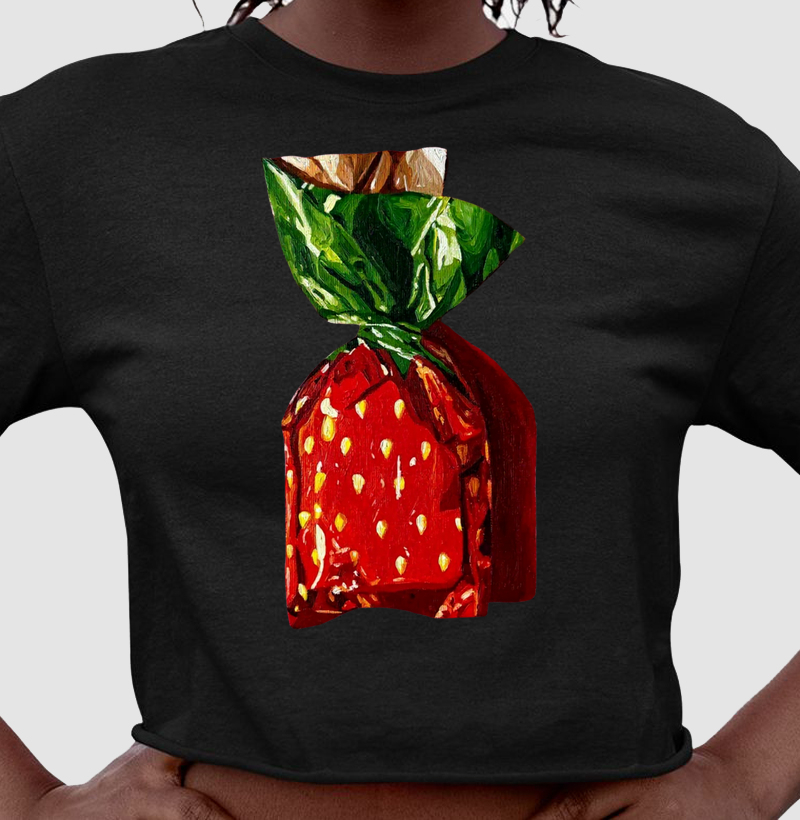 Cropped Bala de Morango