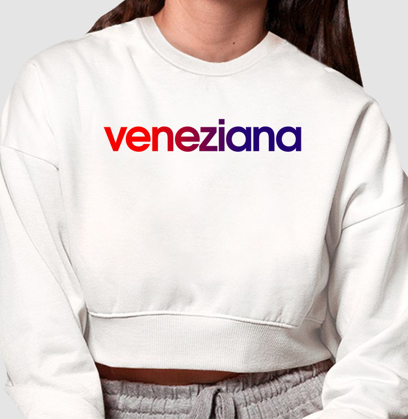 Cropped Moletom Veneziana Cores da Bandeira
