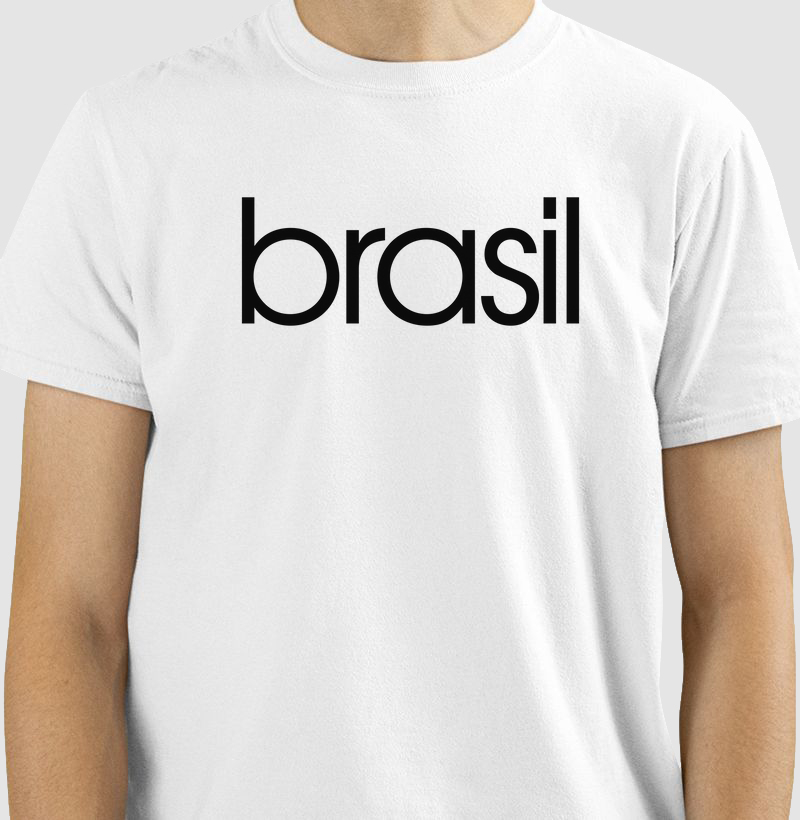 Camiseta Masculina Brasil Estampa Preta