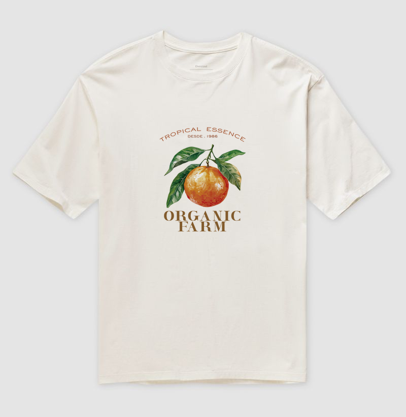 Camiseta Oversized Tangerina