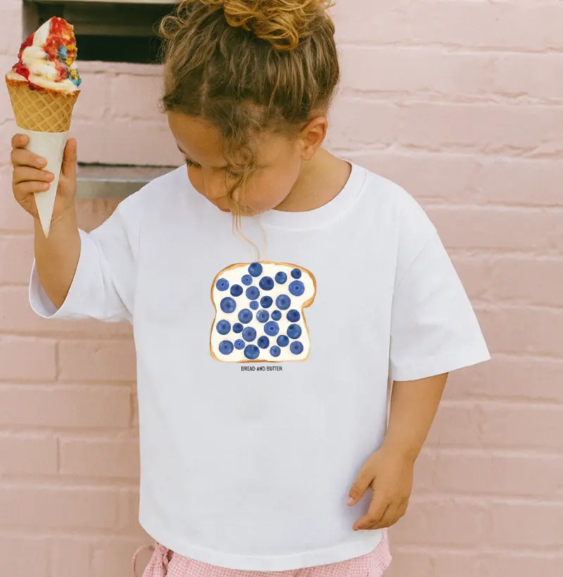 Camiseta Infantil Bread Blueberry