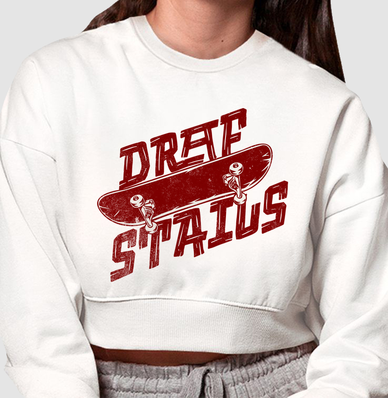 Cropped Moletom Draft Stails  "RetroVibe "