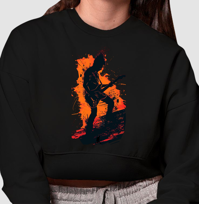 Moletom Cropped Keep On Rocking!