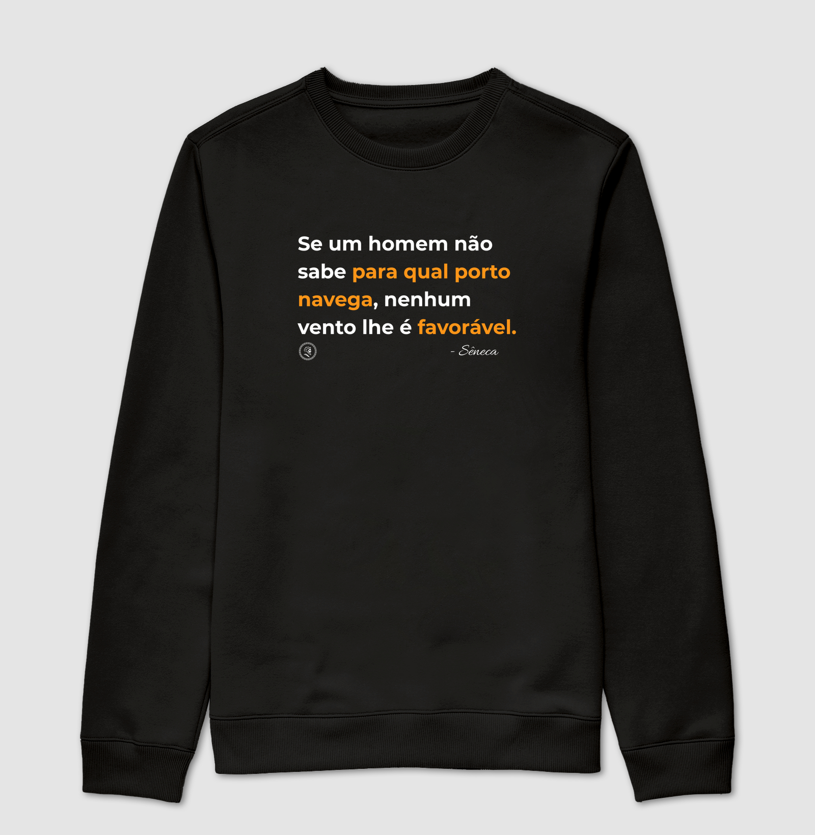 Camiseta Filosofia Estoicismo de Sêneca "Vento favorável"