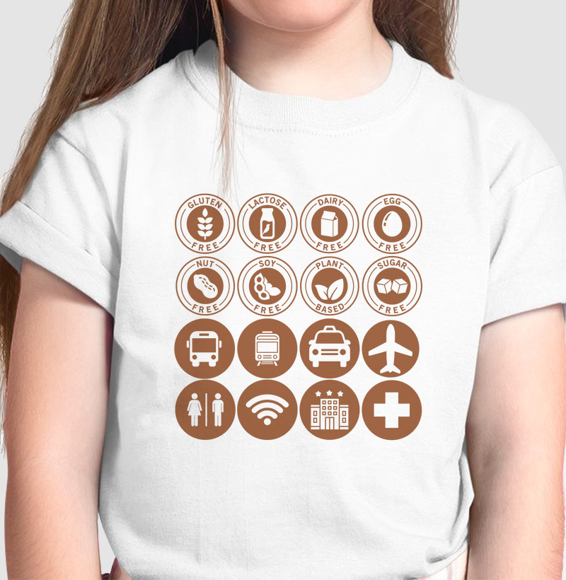 CAMISETA INFANTIL SOU ALÉRGICO VIAJANTE