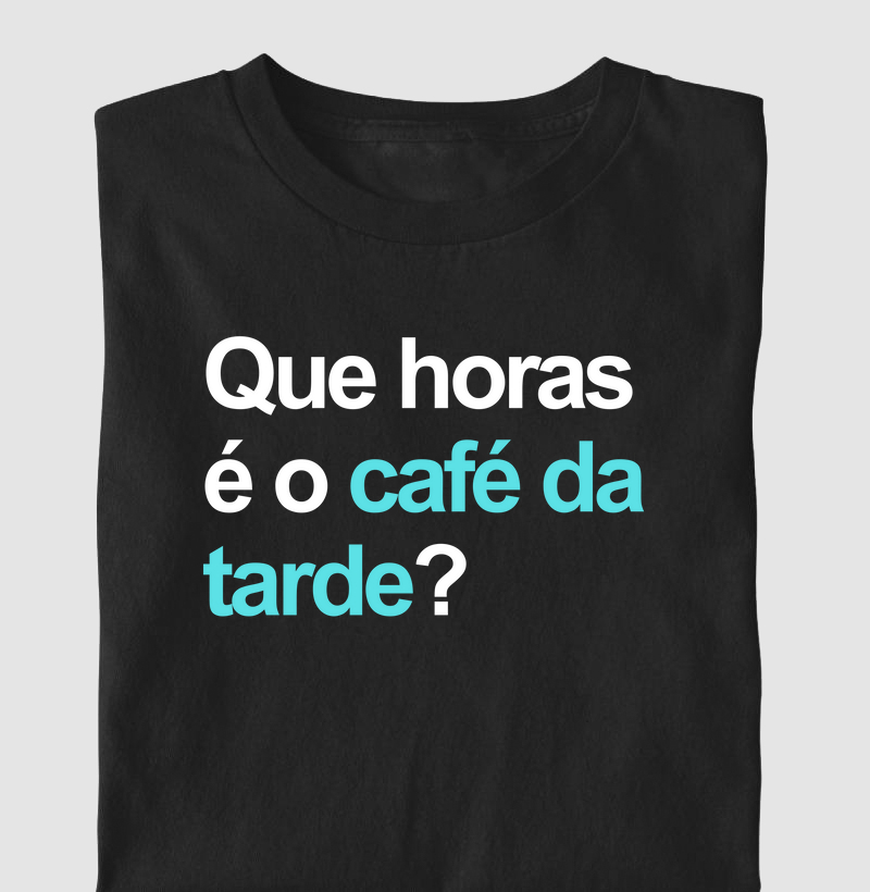 Que horas é o café da tarde?