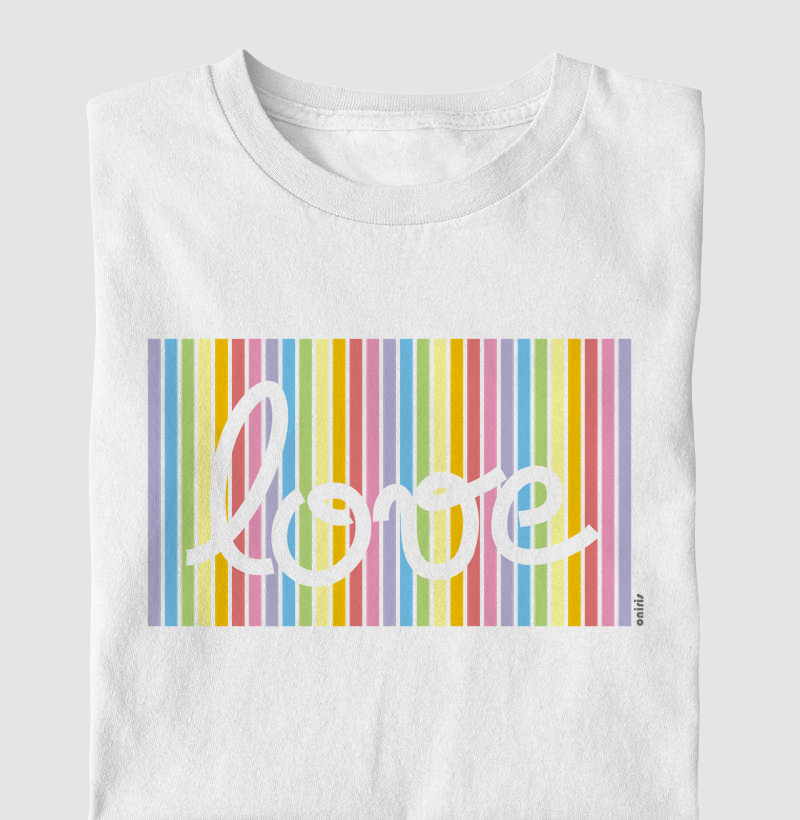 camiseta Love - escrita à mão.