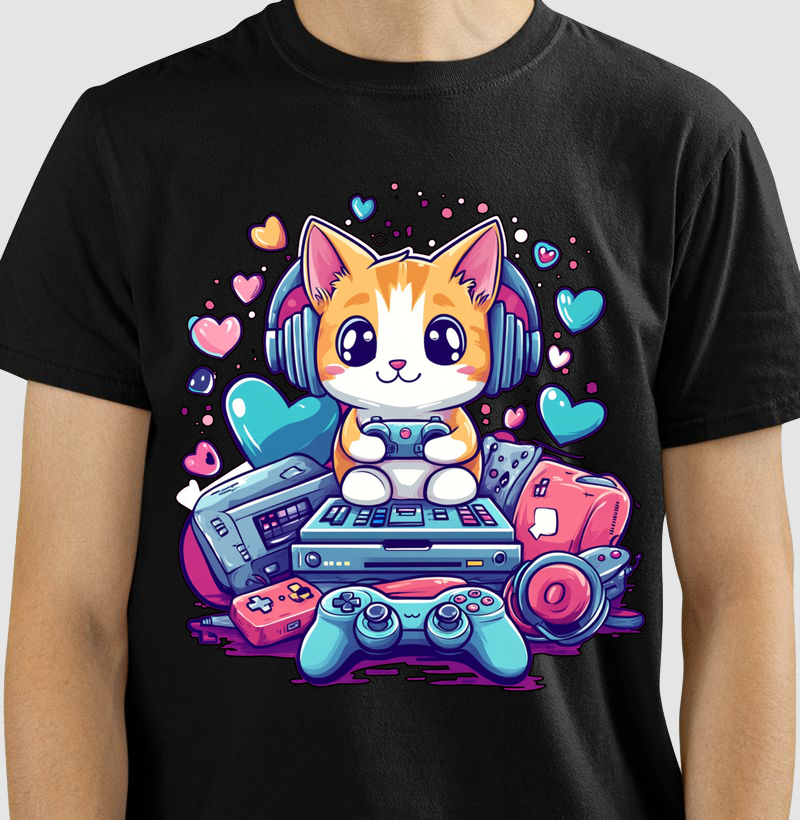 Camisa gato gamer 2