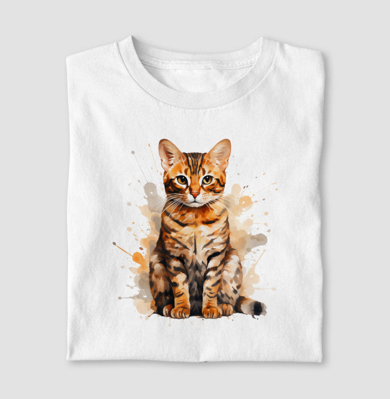 Gato de Bengala aquarela