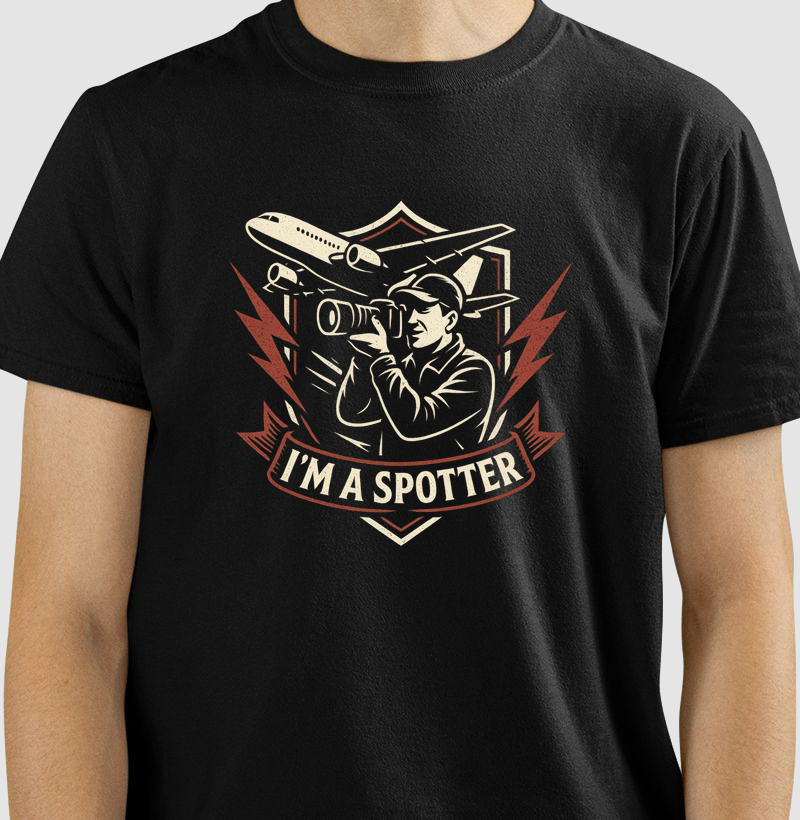 Camiseta Aviação para Spotter - Apaixonados por Aviação I'm a Spotter