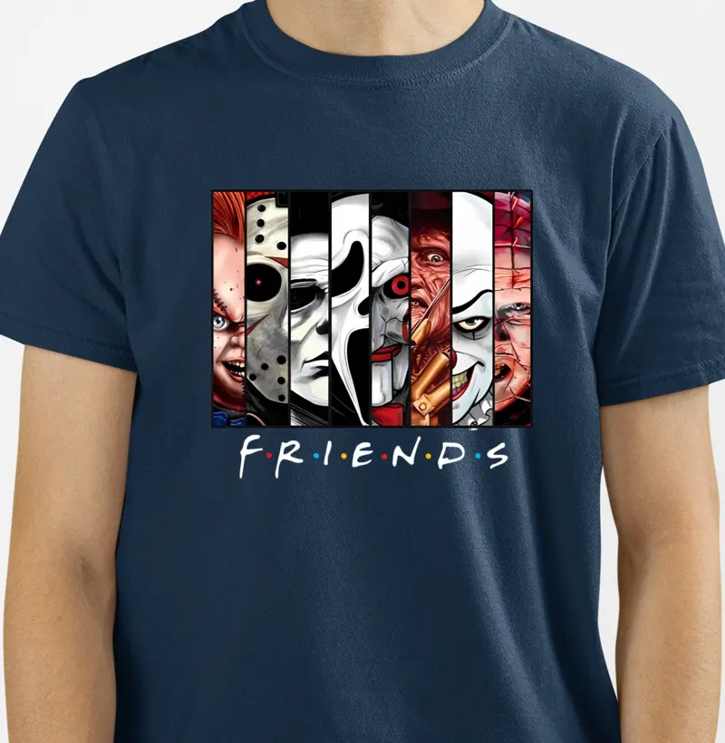 ☠️ Camiseta Friends Horror – Vilões do Terror