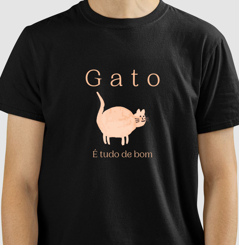 Camiseta Gato é tudo de bom
