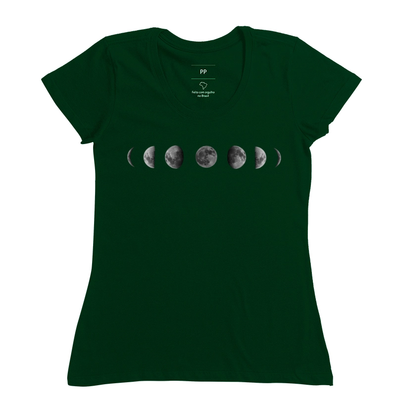 Camiseta Feminina Fases da Lua