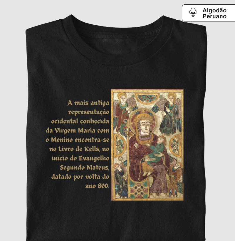 Camiseta Natal Celta: A Virgem e o Menino, 800