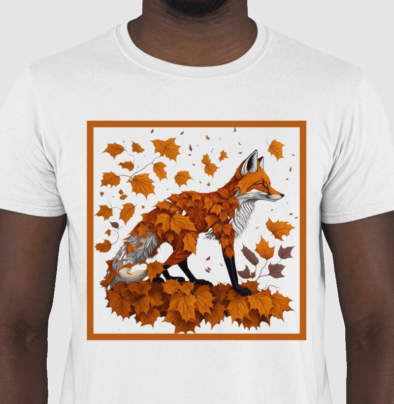 Camiseta Raposa entre Folhas