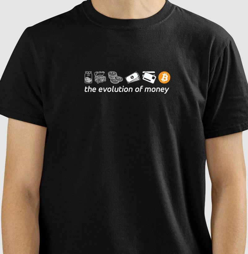 Camiseta Evolução do Dinheiro - BTC