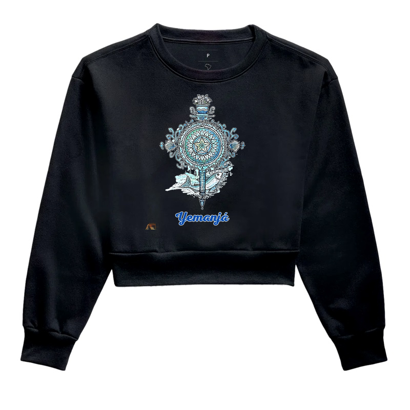 Camiseta Aruanda ê Abebê de Yemanjá Estilo em 100% Algodão
