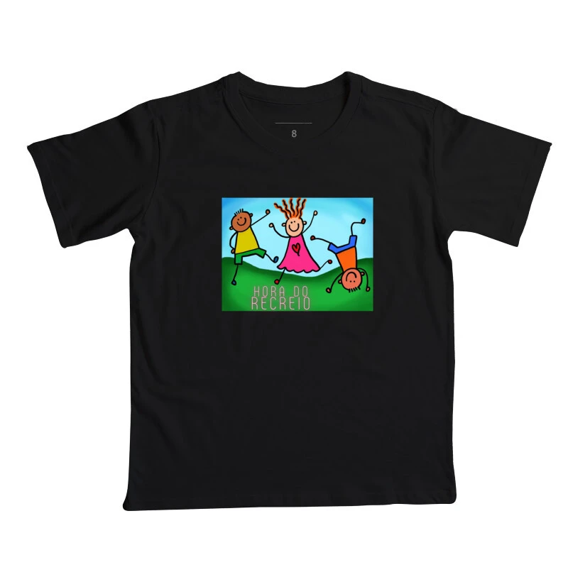 camiseta infantil hora do recreio