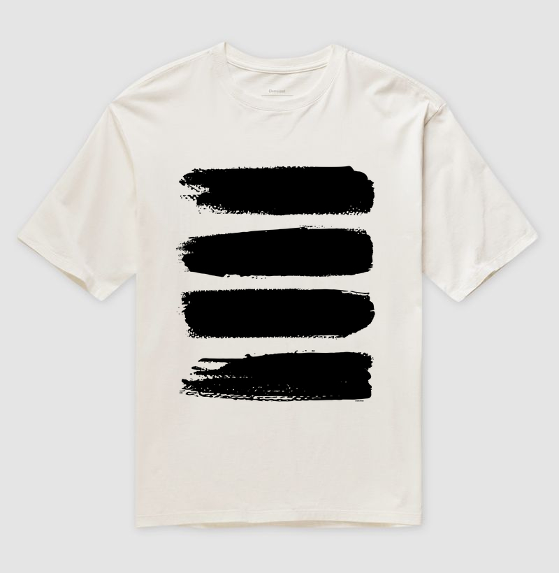 Camiseta Oversized - Preto e Branco