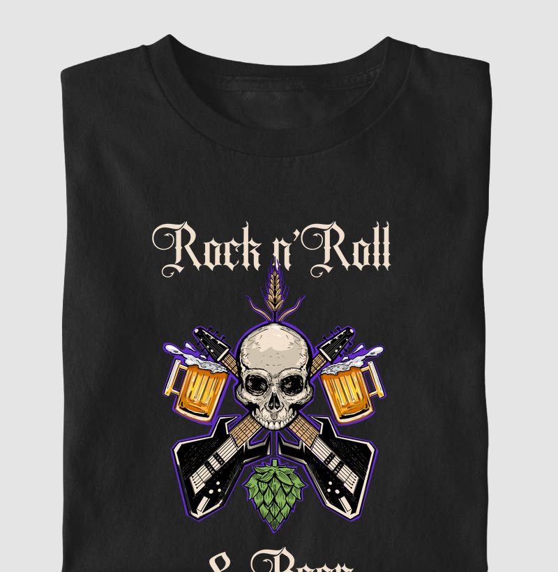 Camiseta Rock n’ Roll & Beer
